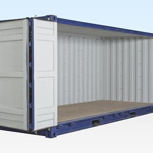 20 Fuß Container mit offener Seite