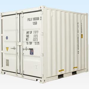 10FT X 8FT SHIPPING CONTAINER (ONE TRIP) WHITE (RAL 9003)