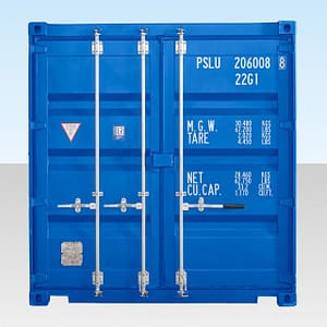 20FT SELF STORAGE CONTAINER WITH BAMBOO FLOOR – BLUE (RAL 5010)
