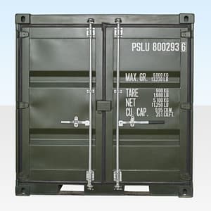 8FT ONE TRIP SHIPPING CONTAINER GREEN (RAL 6007)