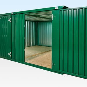 3M x 4.2M Side Linked Flat Pack Container Bundle (Pulverbeschichtet RAL6005)