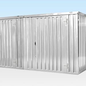 4M X 4.2M SIDE LINKED FLAT PACK CONTAINER BUNDLE (GALVANISED)