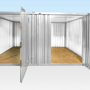 4M X 4.2M SIDE LINKED FLAT PACK CONTAINER BUNDLE (GALVANISED)