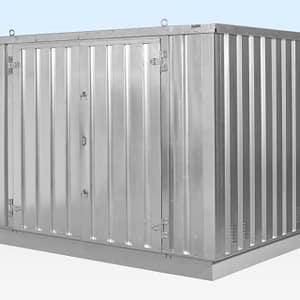 4M x 2.1M Flat Pack Container – Verzinkt