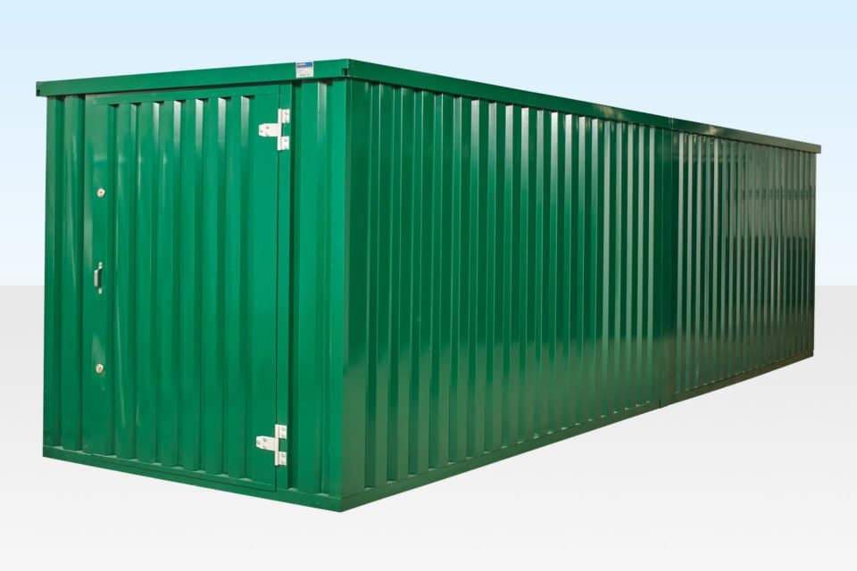 6M X 2 6M X 2.1M END LINKED FLAT PACKED CONTAINER BUNDLE (POWDER COATED)