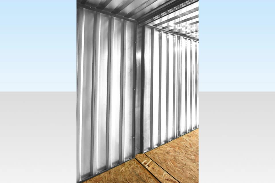 6M X 2 6M X 2.1M END LINKED FLAT PACKED CONTAINER BUNDLE (POWDER COATED)