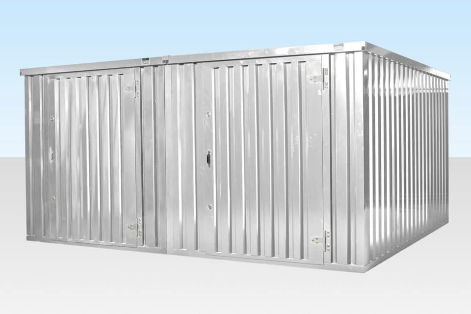 4M X 4 4M X 4.2M SIDE LINKED FLAT PACK CONTAINER BUNDLE (GALVANISED)