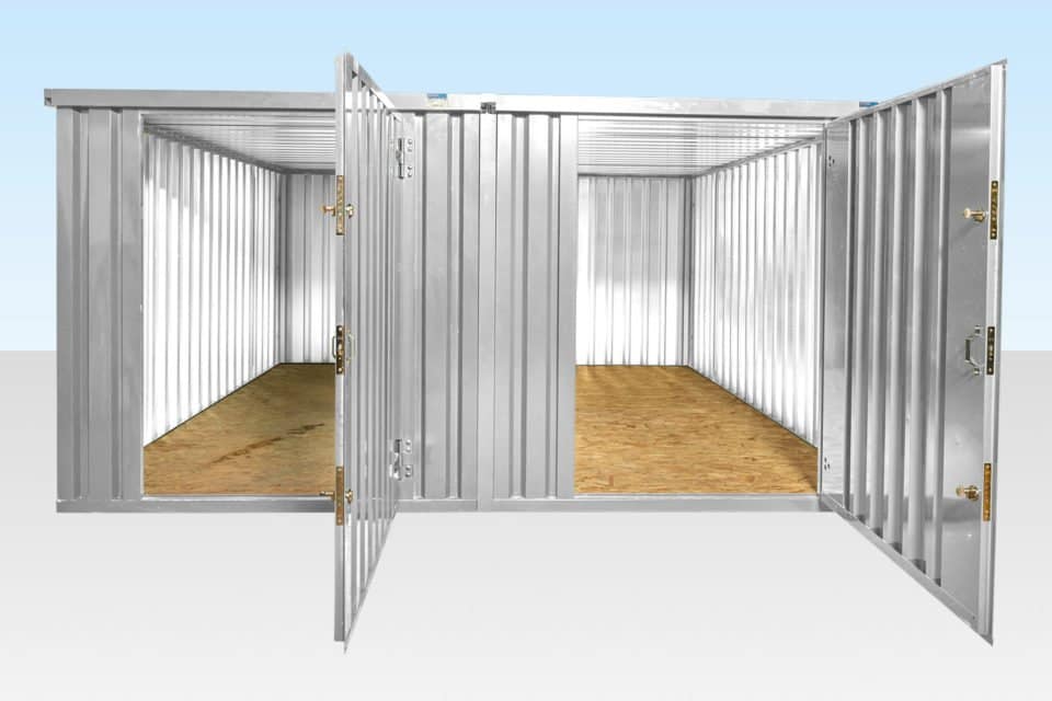 4M X 4 4M X 4.2M SIDE LINKED FLAT PACK CONTAINER BUNDLE (GALVANISED)